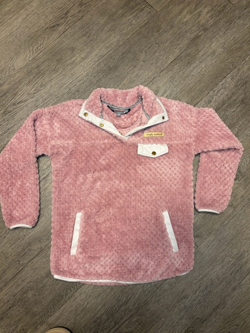 Simply Southern Girls Plush Pullover Jacket - Dusty Rose Pink